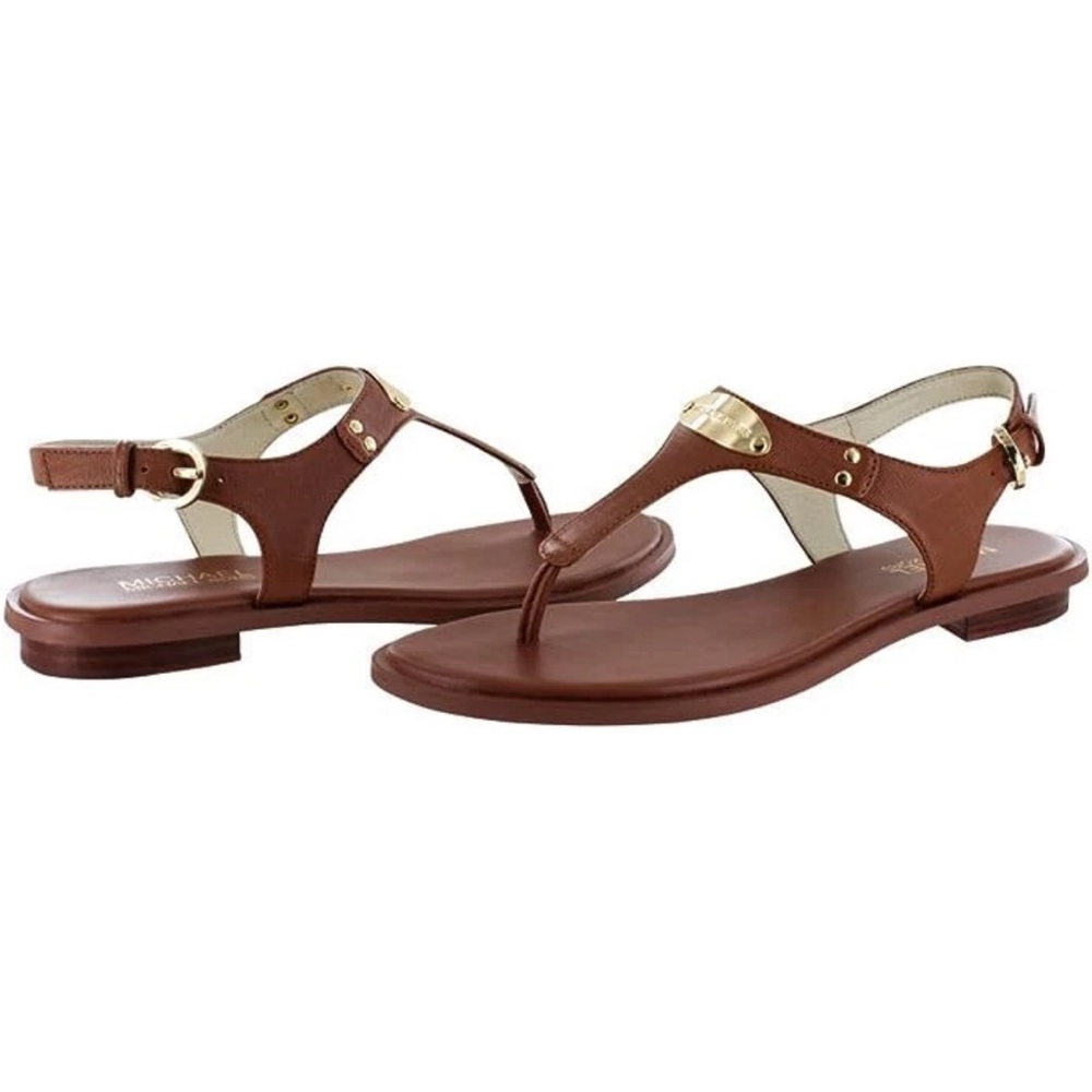 MICHAEL Michael Kors Brown Sandals with Gold Details Size 10M - Picture 4 of 5